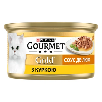 Консервированный корм Purina Gourmet Gold Соус Де-Люкс с курицей 85 г (7613036705103) x12 шт.