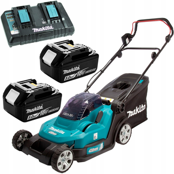 Газонокосилка аккумуляторная Makita DLM432PT2 (43 см, 20-75 мм, 50 л, LXT)