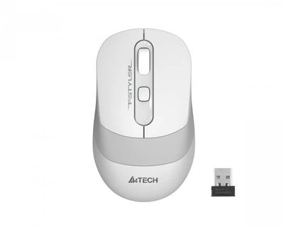 Мышь беспроводная A4Tech FG10S (White) Fstyler, бесшумная, USB, 2000 dpi, цвет белый