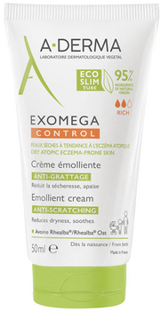 Крем для обличчя A-Derma Exomega Control Anti-Scratch Emollient Cream від подразнень 50 мл (3282770149661)