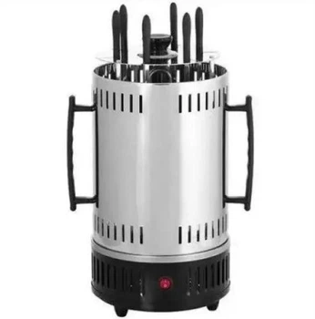 Шашлычница вертикальная для дома 8601 на 5 шампуров 1000W, электрошашличница гриль вертикальный