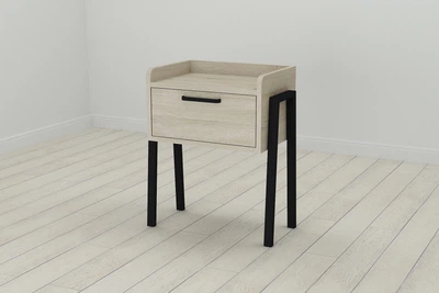Тумба модульна Ferrum-decor Бетті 540x450x320 метал Чорний ДСП Сонома 16 мм (BET0004)
