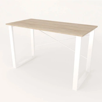 Письменный стол Ferrum-decor Драйв 750x1200x700 Белый металл ДСП Дуб Сонома 16 мм (FRD-103188)