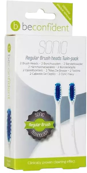 Насадки для електричної зубної щітки Beconfident Sonic Regular Brush Heads White 2 шт (7350064168332)