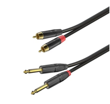 Коммутационный аудио кабель 2хJack 6.3 — 2хRCA Roxtone GPT-C200-L1 1м