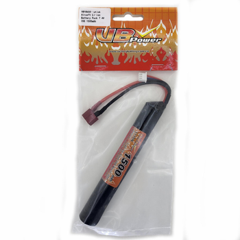 Аккумулятор Li-Ion 7.4V 1500mAh - stick 20-40C круглый Т-коннектор (VBPower) (для страйкбола)