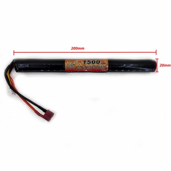 Акумулятор Li-Ion 11.1V 1500mAh - stick 20-40C круглий, Т-конектор (VBPower) (для страйкболу)
