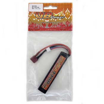 Аккумулятор LiPo 7.4V 1100mAh - stick 20-40C моноблок Т-коннектор (VBPower) (для страйкбола)