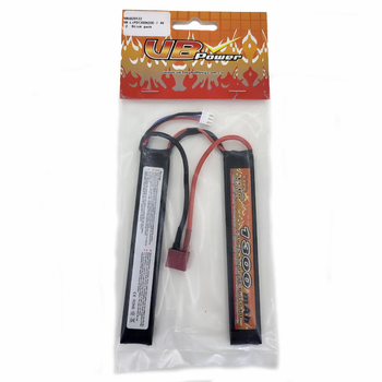 Акумулятор LiPo 7.4V 1300mah - 2 stick 20-40C Т-конектор (VBPower) (для страйкболу)