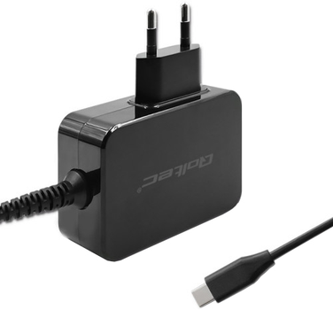 Мережевий зарядний пристрій Qoltec GaN Power Pro Charger USB-C 45W 5-20V 2.25-3A Black