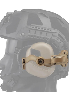 Крепление для активных наушников на каску, шлем Fast чебурашка Wosport HD-ACC-08 Coyote