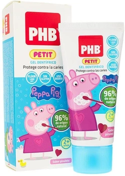 Pasta do zębów PHB Peppa Pig Petit w żelu dla dzieci 50 ml (8435520007994)