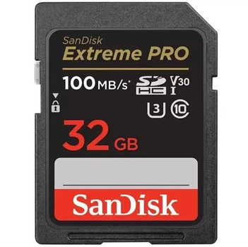 Карта пам'яті SanDisk SD 32GB C10 UHS-I U3 R100/W90MB/s Extreme Pro V30 used