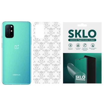 Защитная плёнка SKLO Back Transparent на тыльную сторону для OnePlus Nord CE (Прозрачный / Черепа) (160961)