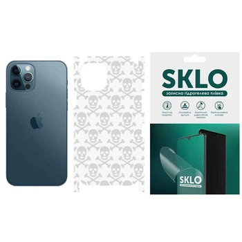 Защитная пленка SKLO Back (тыл+грани) Transparent для Apple iPhone 5/5S/SE (Прозрачный / Черепа) (153680)