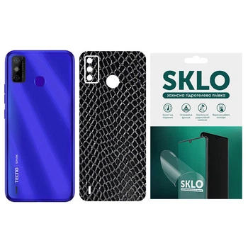 Защитная плёнка SKLO Back Snake на тыльную сторону для TECNO Spark 6 (Черный) (173773)