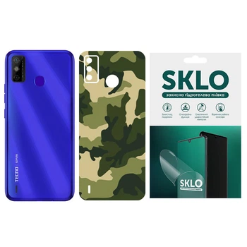 Защитная плёнка SKLO Back Camo на тыльную сторону для TECNO Spark 5 Pro (Зеленый / Army Green) (173497)
