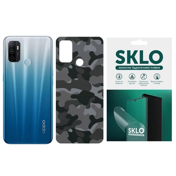 Защитная плёнка SKLO Back Camo на тыльную сторону для Oppo F1 (Серый / Army Gray) (172800)