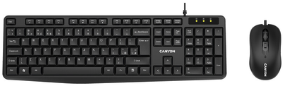 Комплект дротовий Canyon SET-1 Water resistant ENG/UKR USB Black (CNE-CSET1)
