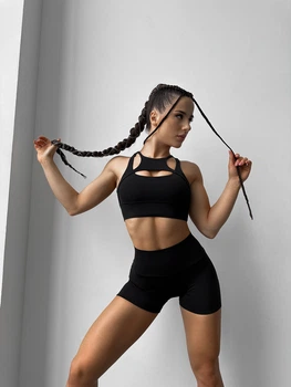 Спортивные женские шорты pocket с карманами PUSH UP для фитнеса и pole dance XS-S Черные (XT010000S)