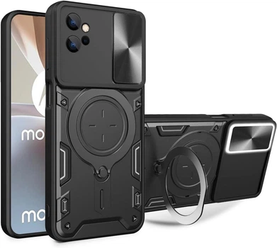 Чохол Magnetic Shield для Motorola Moto G32 протиударний бампер з підставкою Black
