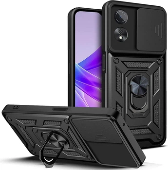 Чохол Hide Shield для OPPO A78 протиударний бампер з підставкою Black