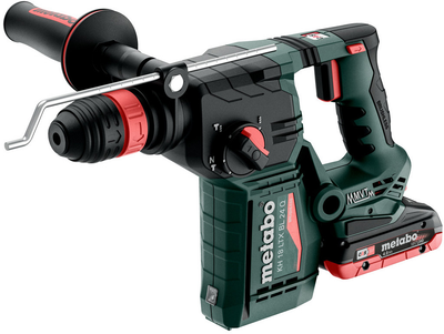 Акумуляторний безщітковий перфоратор Metabo KH 18 LTX BL 24 Q 18 В 2x4 А·год LiHD + зарядний пристрій ASC 55 metaBOX 165 L + змінний патрон Metabo-Quick (601714800)