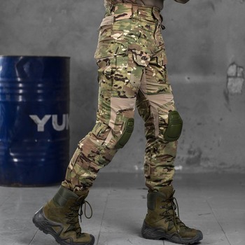 Крепкие мужские Штаны G3 с наколенниками / Плотные Брюки рип-стоп мультикам размер XL