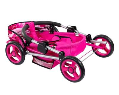 Wózek dla lalki Bayer Cosy z akcesoriami Różowa 46 cm (4003336413656)