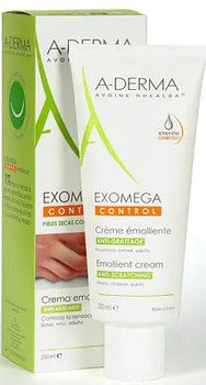 Крем для тіла A-Derma Exomega Control Emolient Cream пом'якшувальний 200 мл (8431938009582)