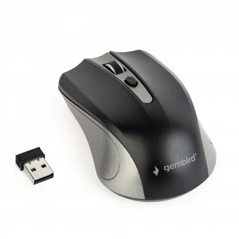 Беспроводная оптическая мышь Gembird MUSW-4B-04-GB, USB, 1600 dpi, черно-серая