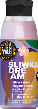 Mleczko do kąpieli i pod prysznic Farmona Tutti Frutti regenerujące śliwka i cynamon + 400 ml (5900117976319)