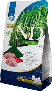 Сухий беззерновий корм Farmina N&D SPIRULINA для дорослих собак дрібних порід з ягнятком, спіруліною та ягодами годжі 2 кг (8010276041067)