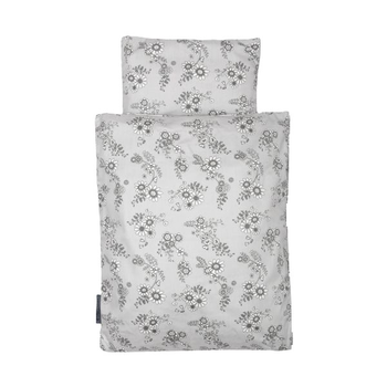 Постільна білизна для лялькового ліжечка Smallstuff Квітковий сад Сіре 30 см (5712352086193)