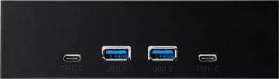 Внутренний 5.25" USB-хаб Frime USB 3.1 2 x type A & 2 x type C VL820 Black (ECF-FP2xTA&2xTC.54)