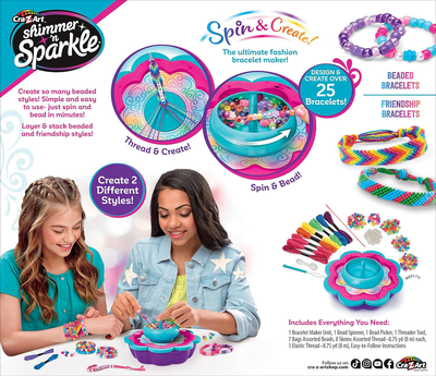 Набір для виготовлення браслетів Cra-Z-Art Shimmer N Sparkle Spin and Bead Friendship Studio (0884920173392)