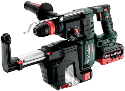 Аккумуляторный бесщеточный перфоратор Metabo KH 18 LTX BL 28 Q Set ISA 18 В 2x5.5 А-ч LiHD + зарядное устройство ASC 145 metaBOX 185 XL + устройство удаления пыли и сменный патрон Metabo-Quick (601715930)