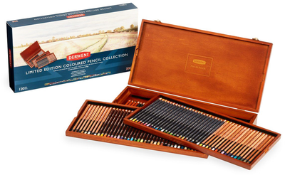 Zestaw kolorowy ołówków Derwent Pencil Collection Wooden Box 120 szt (5028252526319)