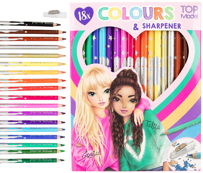 Набір кольорових олівців Top Model Pencils With Sharpener 18 шт (4010070635275)