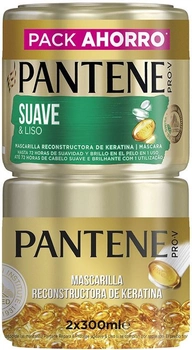 Маска для волосся Pantene Masc Cap Pantene Suav-Liso 2 х 300 мл (8001090454614)