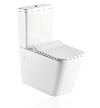 Унитаз-компакт напольный Koller Pool KVADRO с крышкой и смывным бачком Белый (KR-0675-RC-C+KR-0675-RC-T)