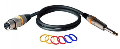 Микрофонный кабель RockCable RCL30381 D6 F - Microphone Cable - XLR (F) / TS Jack (1m)