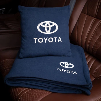 Флісовий набір плед з подушкою синiй TOYOTA, AUTO COMFORT