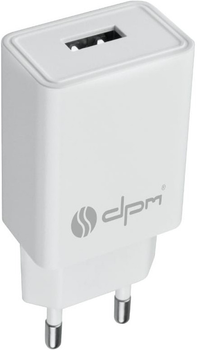 Мережевий зарядний пристрій DPM 1 x USB білий (5906881212639)