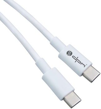 Кабель DPM USB-C - USB-C 1 м білий (5906881212653)