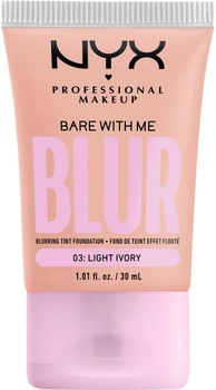 Тональна основа-тінт для обличчя NYX Professional Makeup Bare With Me Blur 03 Light Ivory 30 мл (0800897234287)