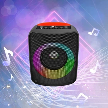 Портативна колонка бездротова Bluetooth блютуз з RGB підсвічуванням UKC JBK SІ