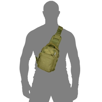 Тактическая универсальная однолямочная сумка Camotec Adapt Олива
