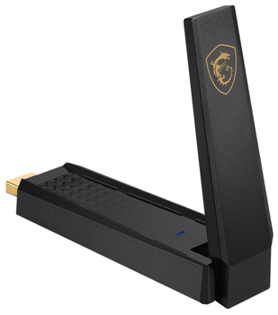 Wi-Fi adapter MSI AXE5400 Wi-Fi 6E USB Czarny (GUAXE54)