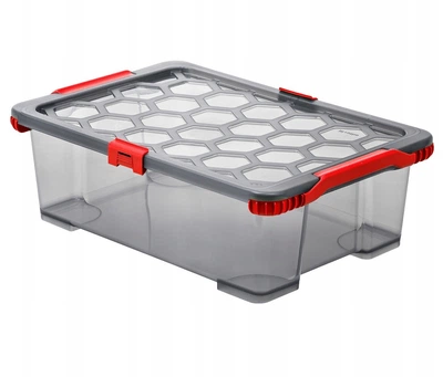 Контейнер для зберігання з кришкою Rotho Evo Total 30L сірий